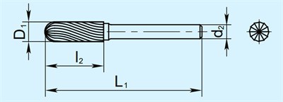 Борфреза сфероцилиндрическая С - фото 10092