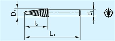 Борфреза сфероконическая L - фото 10131