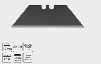 HOEGERT Трапециевидное лезвие SK2H 10 шт.  черное - фото 18385