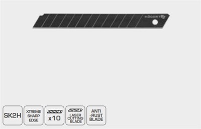 HOEGERT Отламывающиеся лезвие 9 мм SK2H 10 шт .  Черное - фото 18390