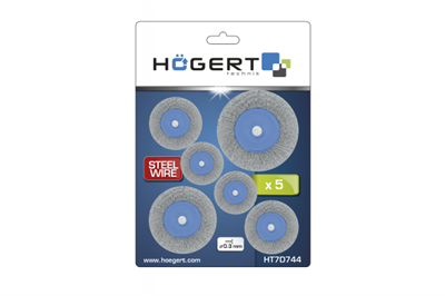 Набор корщеток 6 шт, 2x37, 50, 62, 75 мм, сталь - фото 18700