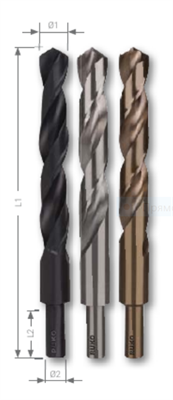 Сверла спиральные по металлу DIN 338, тип N, с расточенными хвостовиками (черные) - фото 4492
