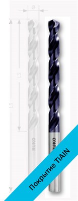Свёрла спиральные по металлу DIN 338 тип VA, HSSE-Co 8  покрытие TiAIN - фото 6629