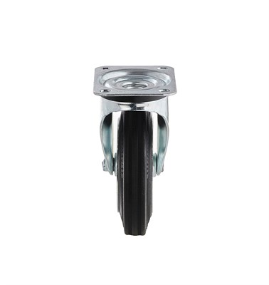 Колесо поворотное промышленное из черной резины Tellure Rota - фото 7088