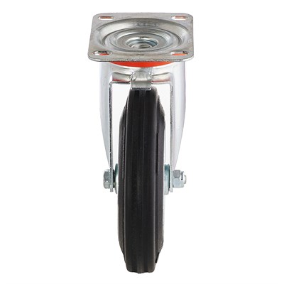 Колесо поворотное промышленное из черной резины Tellure Rota - фото 7167