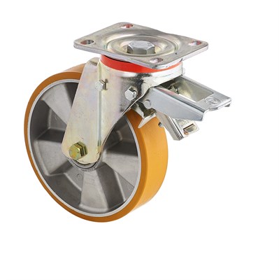 Колесо поворотное с задним тормозом из полиуретана Tellure Rota - фото 7584