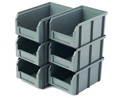 Пластиковый ящик Стелла-техник V-2-серый - фото 8500