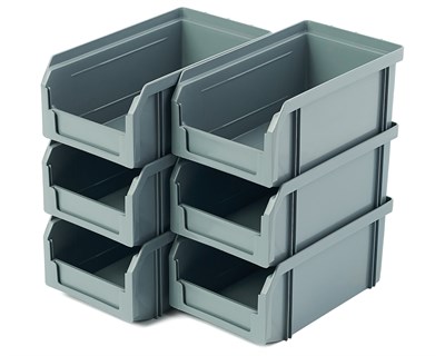 Пластиковый ящик Стелла-техник V-1-К6-серый - фото 9881