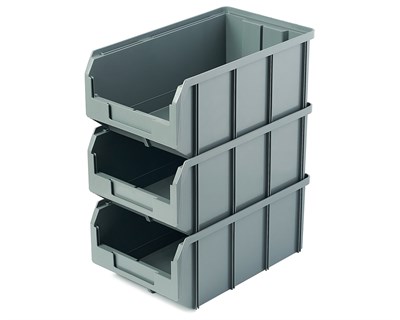 Пластиковый ящик Стелла-техник V-3-К3-серый - фото 9924