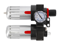 Фильтр- регулятор с манометром и лубрикатор пневматический 1/4",  90см?/60см?, 9 бар/135 PSI HOEGERT