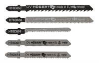 Набор полотен для электролобзика по металлу, дереву, 5 шт. HOEGERT
